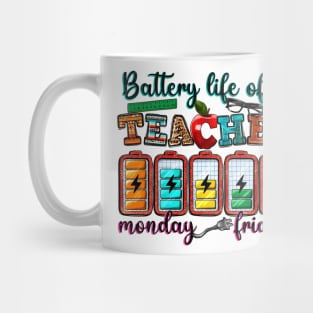 Battery Life Of A Teacher, Teacher's Day, Western Teacher, Teacher Life Mug